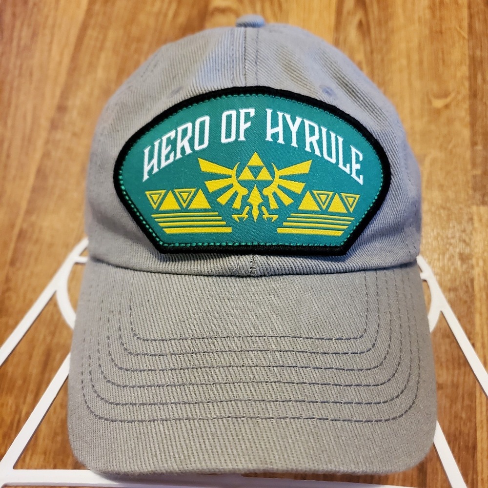 Legend of Zelda Hat Cap‎ Adult Strapback Gray Hero of Hyrule Link Nintendo